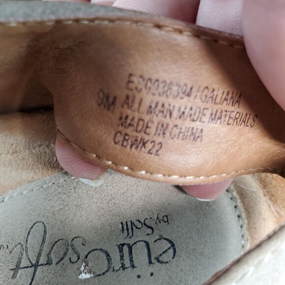 Sofft Shoes Womens Size 9 Gold Faux Leather Galiana Sandals - Picture 3 of 10